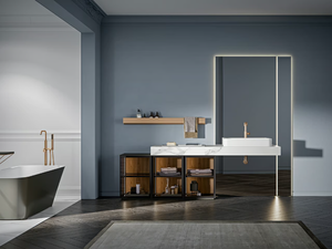 REA 003 - Single washbasin countertop _ Edoné by Agorà